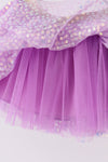 Purple sequin tulle tutu skirt