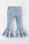 Light blue double layered denim jeans