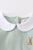 Premium Sage easter bunny embroidery boy top