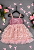 BABY CORAL BUTTERFLY TULLE DRESS.