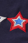 Navy Patriotic star sequin ruffle dress