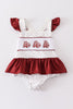 Mississippi state bulldog embroidery one-piece girl swimsuit