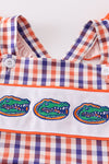 Florida gators embroidery plaid one-piece girl swimsuit