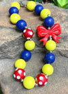RED BOW  NECKLACE
