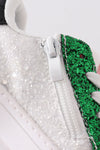 Green star color block glitter sneaker ( little kids to big kids)