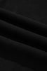 Black Elastic Waist Ruffled Tiered Flared Denim Maxi Skirt