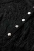 Black Sheer Lace Long Sleeve Slim Henley Top