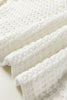 White Hollowed Detail Wide Sleeve Loose Pullover Sweater
