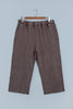 Coffee Mineral Wash Elastic Waistband Plus Size Barrel Pants