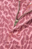 Rose Leopard Frayed Edge Wide Leg High Waist Jeans