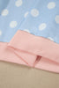 Pink Polka Dot Contrast Trim Long Sleeve Top Drawstring Shift Pants Set