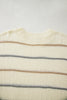 Multicolour Striped Ribbed Edge Drop Shoulder Sweater