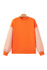 Pink Plaid Sleeve Colorblock Loose Tunic Sweatshirt