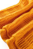 Mustard Hollow out Openwork Knit 3/4 Sleeve Sweater