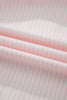 Pink Stripe Contrast Trim V Neck Flutter Sleeve Blouse