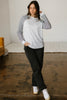Black Stripe Raglan Patchwork Long Sleeve Tee