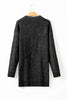 Parchment Cable Knit Drop Shoulder Loose Fit Sweater Dress