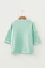 Peach Blossom 3/4 Sleeve Boxy Knit Button Down Sweater Cardigan