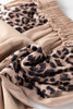 Straw Yellow Mineral Wash Leopard Patchwork Wide Leg Pants