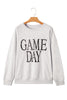 Black Vintage Washed GAME DAY Graphic Baggy Sweatshirt