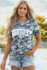 Green Camouflage KENTUCKY Crew Neck Summer Top