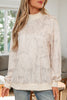 Khaki Camo Mock Neck Baggy Sweatshirt