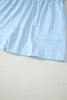 Pink Stitched Detail Loose Tank Top Cotton 2pcs Short Set