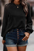 Chestnut Lace Long Sleeve Textured Pullover