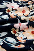Blue Short Sleeve Smocked Detail High Waist Floral Maxi Dress