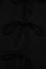 Black Plus Size Solid Color Bow Tie Peplum Tank Top