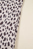 Khaki Leopard Print Zip up Collar Patchwork Shift Mini Dress
