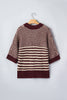 Red 3/4 Draped Sleeve Slouchy Sweater