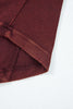 Burgundy Exposed Seam Ribbed Long Sleeve Top