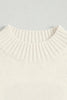 White Valentine Heart Graphic Cropped Short Sleeve Sweater