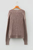 Evergreen Mineral Wash Exposed Seam Patchwork Knit Open Sweater Cardigan