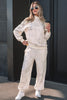 Khaki Camo Print Jogger Pants Set