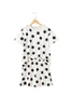 White Polka Dot Short Sleeve Top Casual Skort 2pcs Outfit