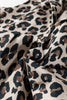 Brown Leopard Open Front Jacket Vest