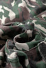 Green Camo Denim Cargo Wide Leg Pants