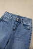 Beau Blue Acid Wash Pocket Detail Flare Jeans