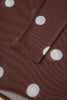 Black Vintage Polka Dot Print Mesh Long Sleeve Bodysuit