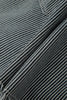 Black Stripe Raw Edge Drawstring Elastic Waist Casual Denim Shorts