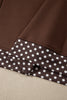 Pink Colorblock Polka Dot Contrast Trim Oversized Sweatshirt