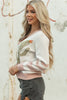 Apricot Desert Cactus Buttoned Front Sweater Cardigan
