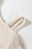 Jet Stream Solid Color Textured Knit Asymmetric Shoulder Long Sleeve Top