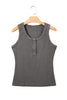 Blue Vintage Distressed Ribbed Mineral Wash Tank Top