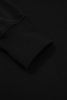 Black Solid Color Oversize Slit Sweatshirt Ribbed Leggings 2pcs Set
