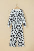 Khaki Polka Dot Long Sleeve Top Drawstring Relaxed Pants Set