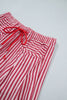 Black Stripe Drawstring Casual Loose Pants