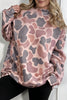 Sky Blue Camouflage Western Style Pullover Sweatshirt